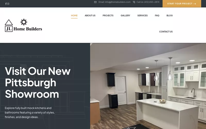 JL Home Builders website